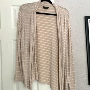 Cream / white striped cardigan from stitch fix
